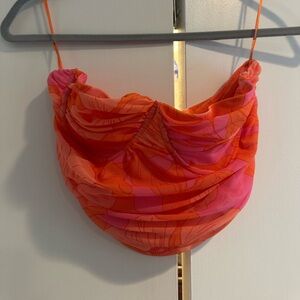 Zara Pink and Orange Floral Top